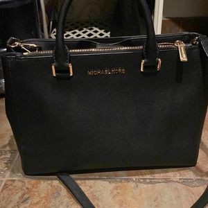 Michael kors satchel, tote, Shoulderbag, crossbody. Black saffiano leather